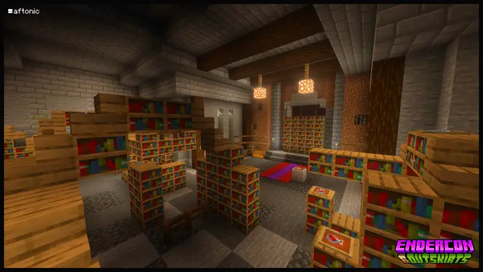 ALT Cozy library with bookshelves and carpets