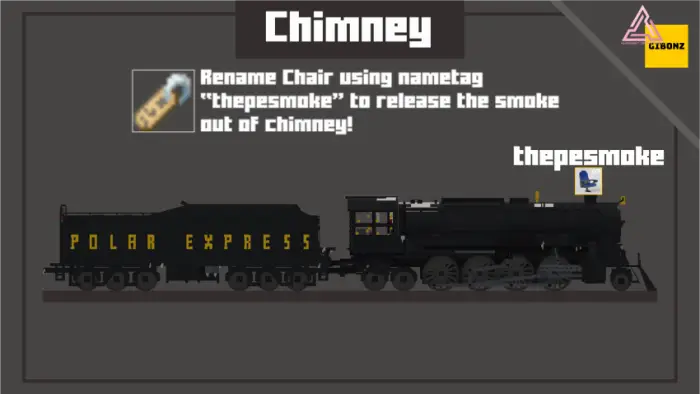 ALT text Black Polar Express train side view