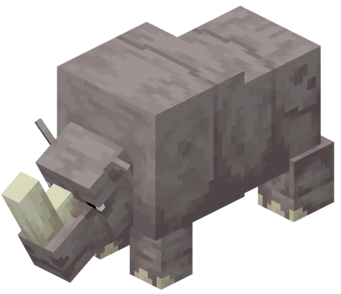 Blocky savanna hippo creature mod model