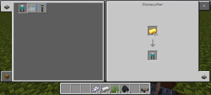 Stonecutter crafting furniture block
