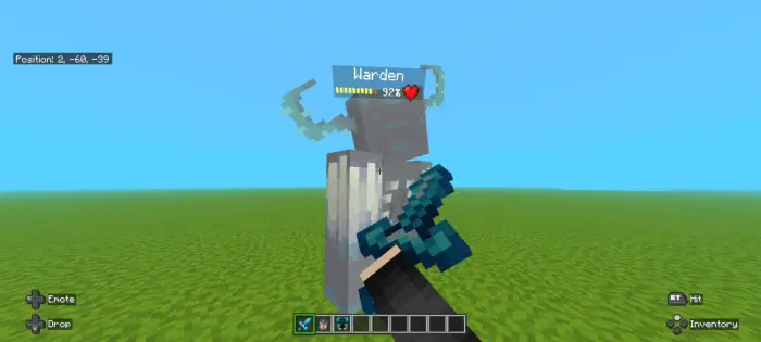Warden with visible health bar overhead