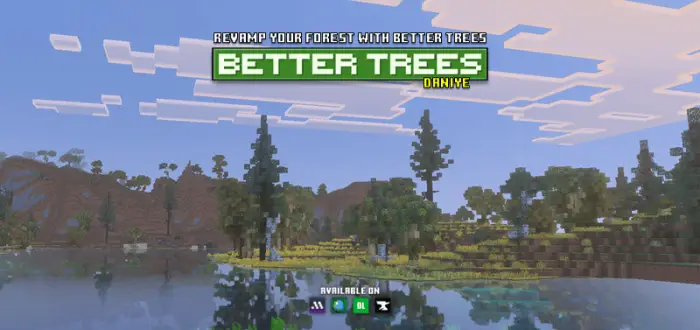 Lush forest with enhanced, realistic trees
