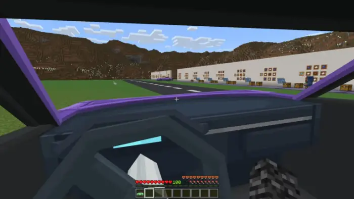 First-person view driving a supercar on a track