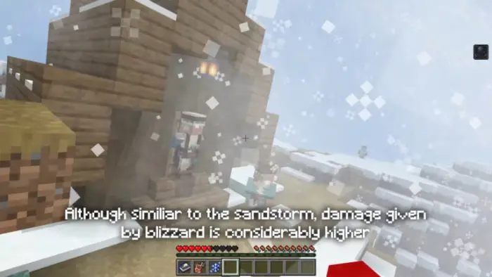 ALT Blizzard engulfs a small wooden house