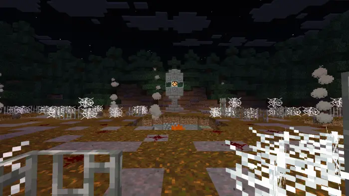 ALT Nighttime campsite with webs and trenches
