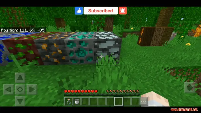 ALT New colorful ores in a forest setting