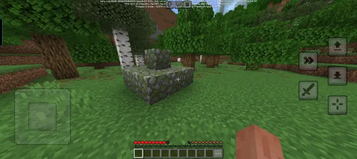 Mossy stone shrine in a spooky forest