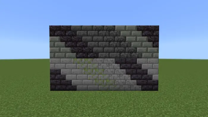 Seamlessly connected stone brick wall blocks
