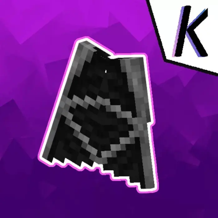 Pixelated black dragon wings texture pack