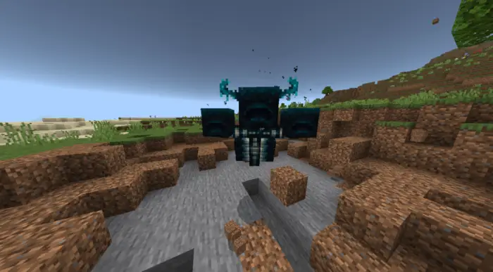 Hybrid mob with three heads in a crater