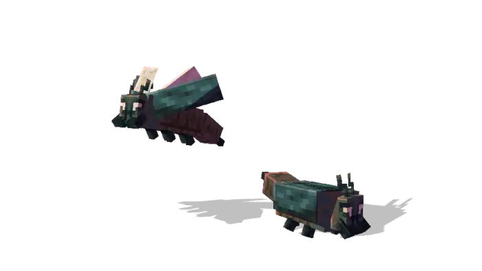Two pixelated insect-like fantasy creatures