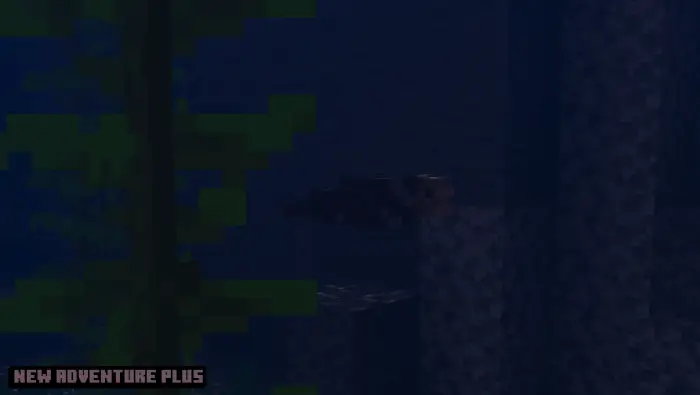 Underwater creature swimming near sea plants