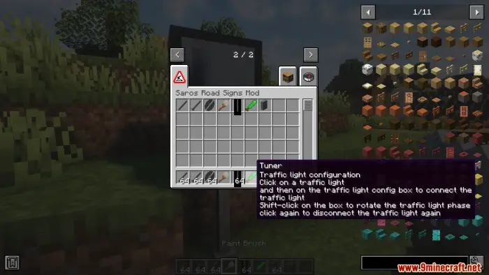 ALT Road sign mod inventory interface shown.