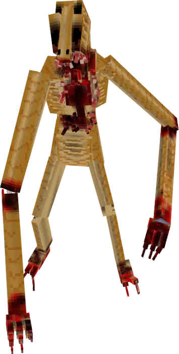 Terrifying skeletal creature with bloody claws