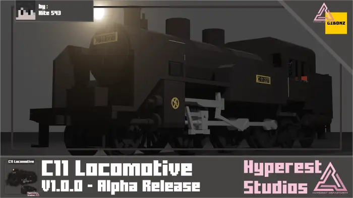 Blocky black C11 steam locomotive mod release