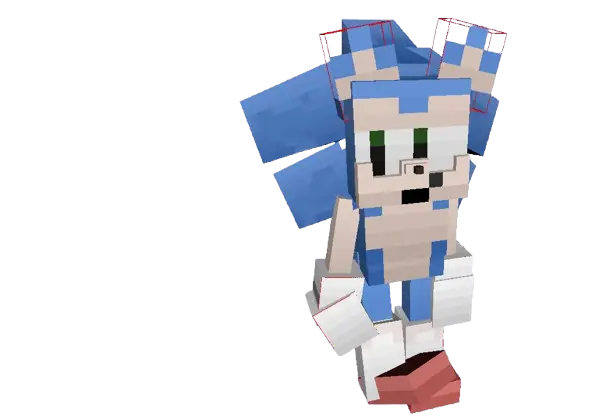 Blocky Sonic character mod model