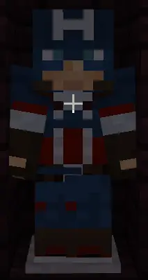 Blocky Captain America superhero skin