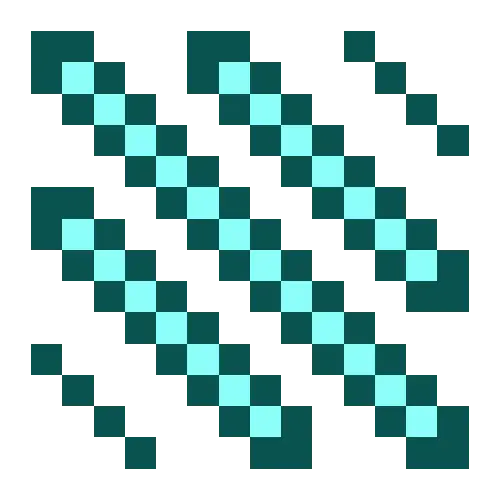 Blue pixelated slashing effect icon