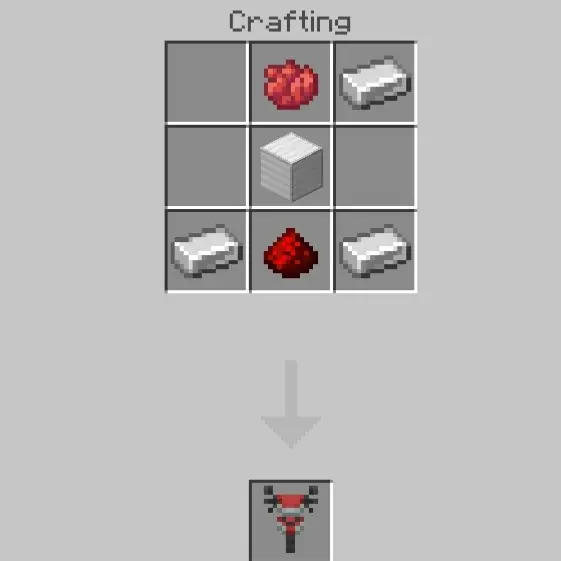 Motorbike crafting recipe with red parts