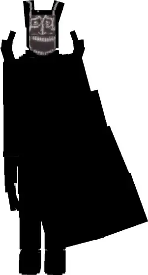 Shadowy analog horror mob with eerie face