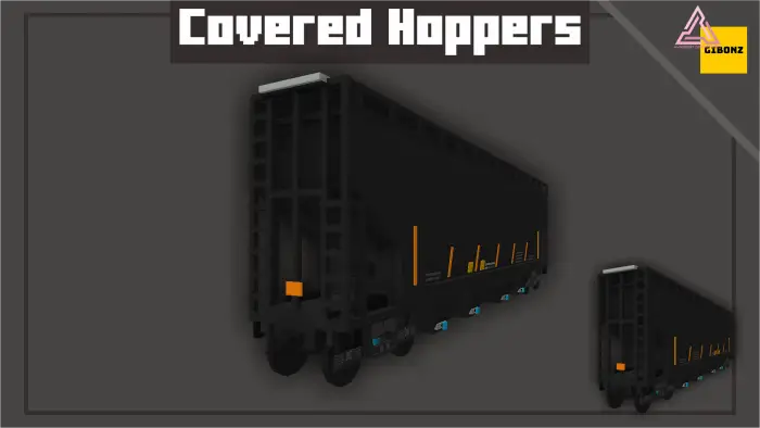 Black covered hopper train car model