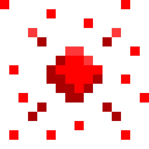 Pixelated red energy burst icon