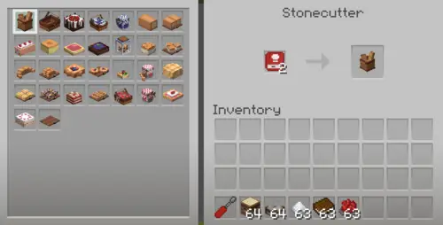 Pastry-themed item textures and inventory