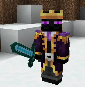 Player holding a diamond-style iron sword