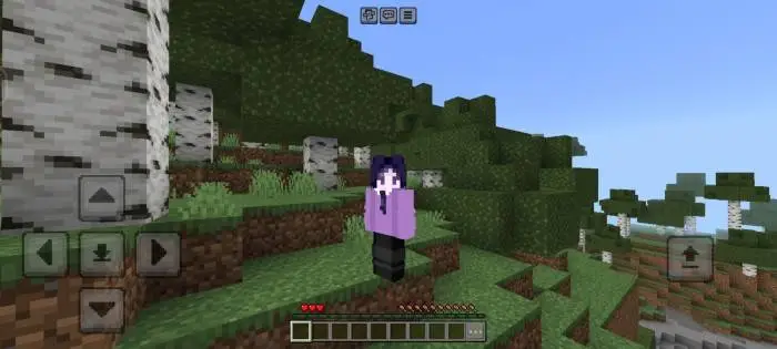 Player with low health on a forest hillside