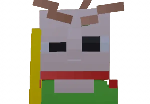Blocky Baldi character with ruler and green shirt