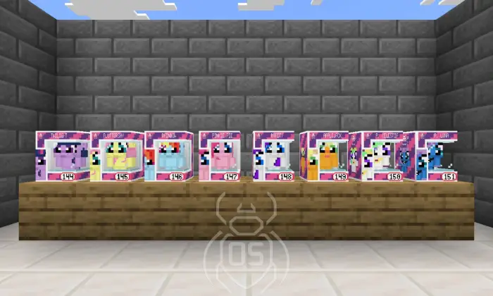 Funko-style figures displayed on a shelf