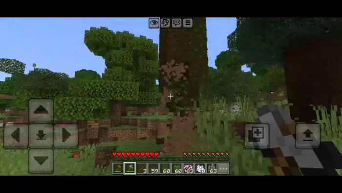 Player chops tree, logs fall automatically