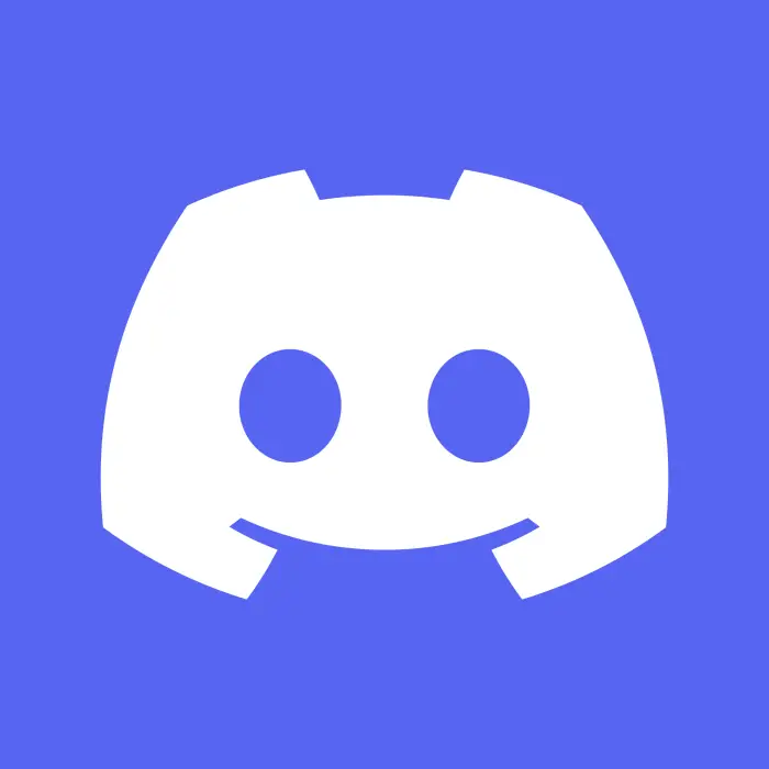 White Discord logo on a purple background