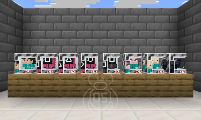 Funko-style figures displayed on a shelf