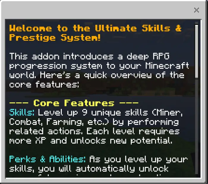 ALT RPG skills and prestige system overview