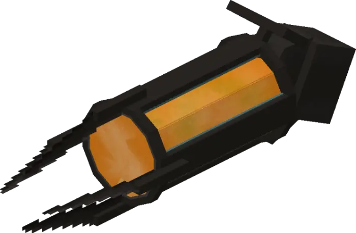 3D gravity gun with glowing orange core