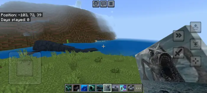 Sea monster mod creature by the shoreline