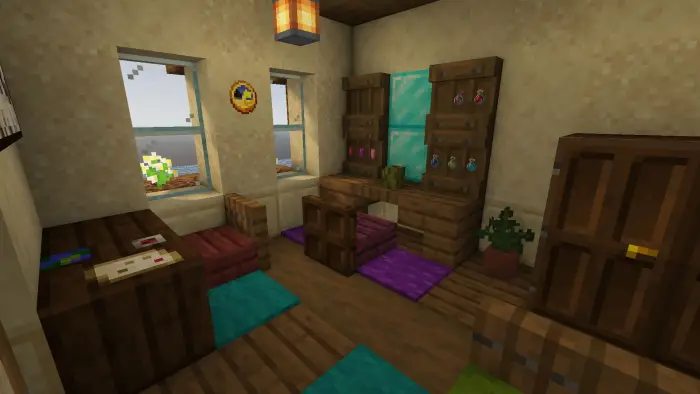 Cozy, rustic island house interior design