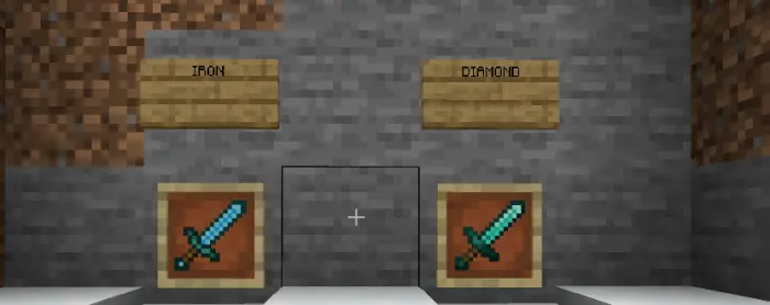 Iron and diamond swords with swapped looks