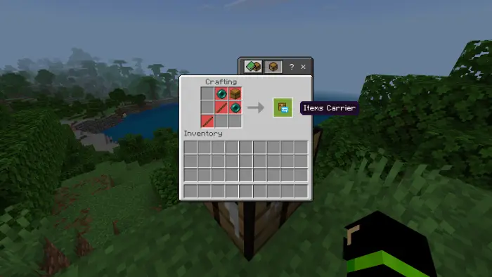 Crafting an Items Carrier in a forest