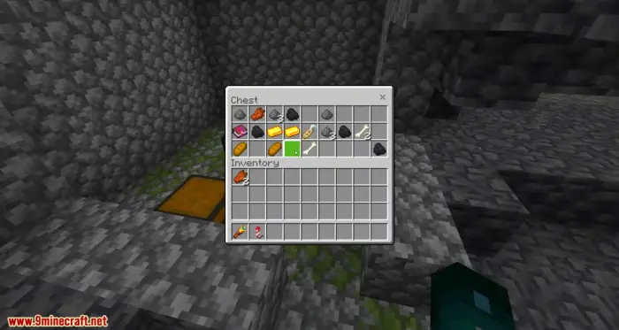 Dungeon chest with various loot items