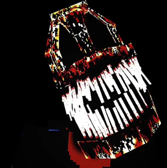 Glitchy, hostile mod entity with sharp teeth