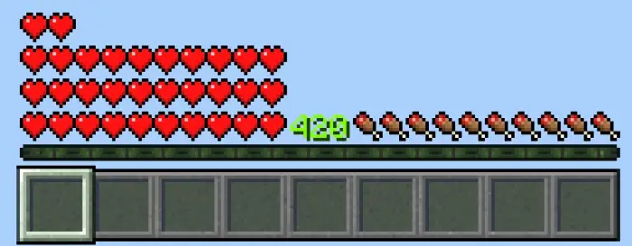 Extra health hearts displayed on HUD