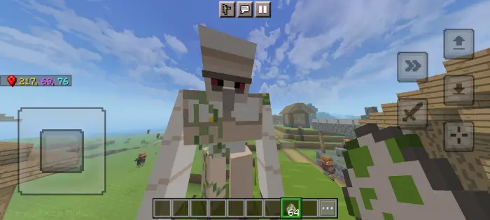 Iron golem with animated eye movement