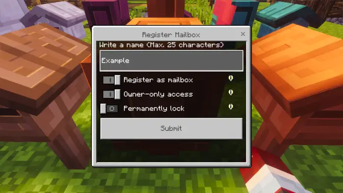 ALT Registering a wooden mailbox in-game