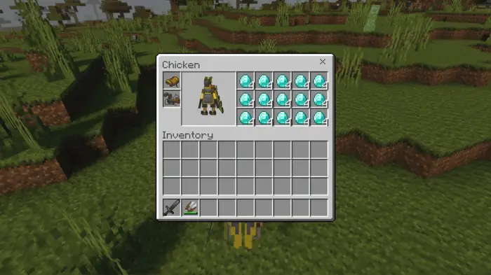 Chocobo inventory screen with diamonds