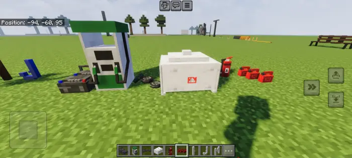 Construction tools and supplies on grass