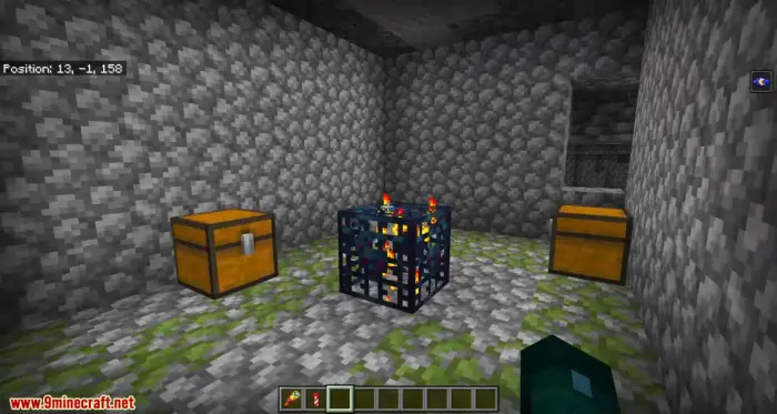 Dungeon with mob spawner and two chests