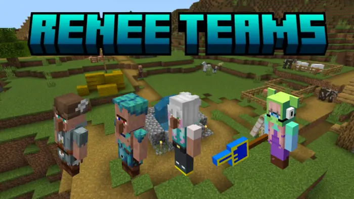 Four custom characters labeled Renee Teams