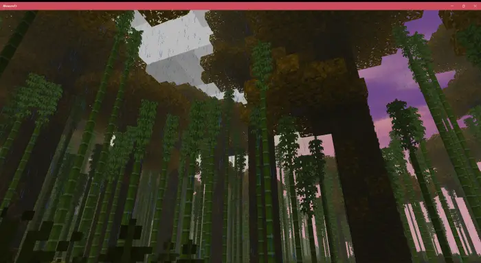 Vibrant bamboo forest with fog effects